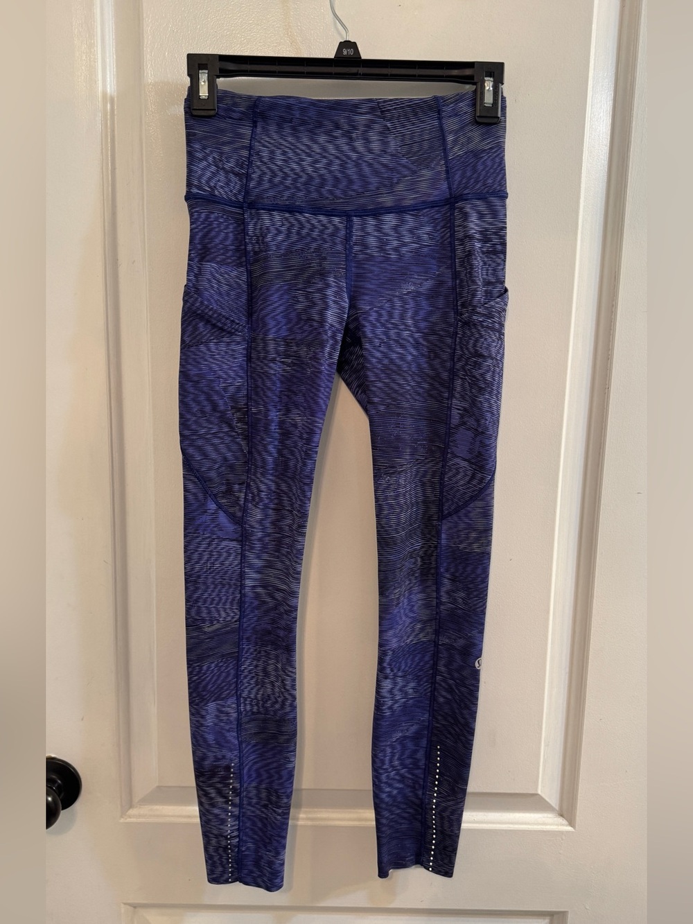 Lululemon Fast & Free 7/8 Tight II *Nulux 25" Linear Flux Light Blue